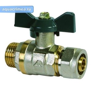 Кран 20х3/4" для м/пл труб ТСМ (112/14) наружная  резьба