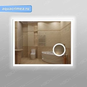 Зеркало «КЗСК» 347скл2 с LED подсветкой 9,6 Вт/м 70х90 см с косметическим зеркалом с подсветкой 16х16 см
