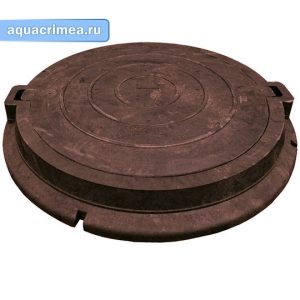 Люк полимерный  до 3 т коричневый круглый (ДН750, ДВ575)