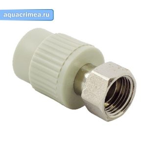 Муфта с накидной гайкой 25 х 1" Wavin Ekoplastik СЕРАЯ PPR