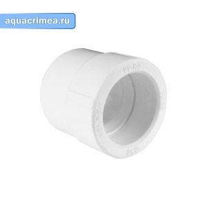 Муфта переходная Valfex диаметром 50*25 мм из белого полипропилена (150/25)