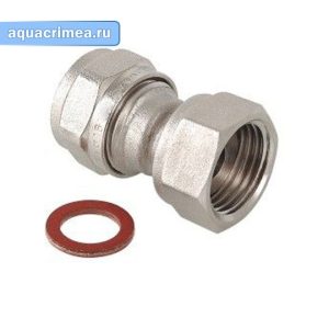 Муфта обжимная «VALTEC» 16х1/2" (VTm.322.N.001604) с накидной гайкой