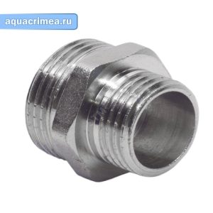 Ниппель «AQUALINK» 1/2" х1" наружная резьба хром