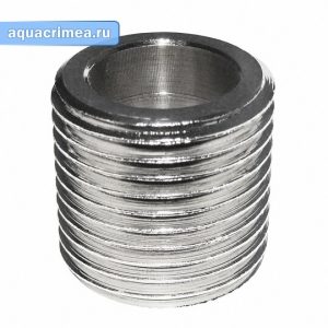 Ниппель с полной резьбой «AQUALINK» 3/4" хром