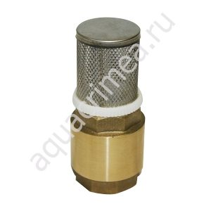 Обратный клапан 1" с сеткой (сетка-латунь, толкатель-пластик)