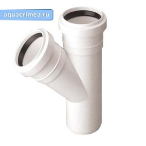 Тройник канализационный «Ostendorf»  HTEA 50/50x45° белый