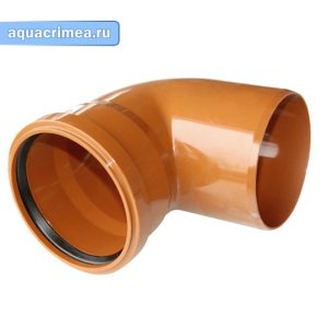Колено ПВХ 200/90° для наружной канализации