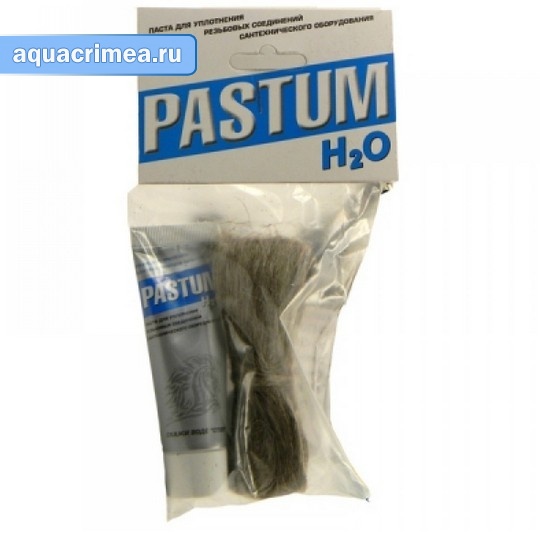Паста для уплотнения "PASTUM H20" 70г (туба) + лен 15г