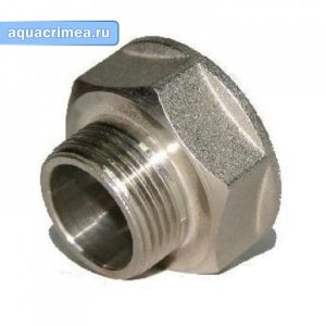 Переходник никель «AQUALINK» ВН 1/2"х3/4" для соединение резьбовых элементов