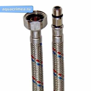 Гибкая подводка 0,2м, 1/2"-1/2", Г/Ш в стальной оплетке