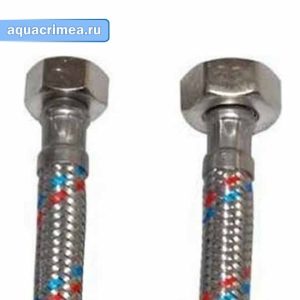 Гибкая подводка 0,2м, 1/2"-1/2", Г/Г в стальной оплетке