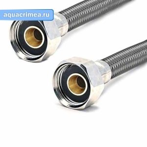 Гибкая подводка 0,3м, 1/2"-1/2", Г/Г в полимерной оплетке