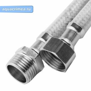 Гибкая подводка 0,5м, 1/2"-1/2", Г/Ш в полимерной оплетке (повышенной проходимости DN13)