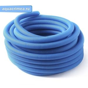 Гофрированная труба «PRO-AQUA» 28 мм «пешель» синяя для трубы 20 мм (50 м)