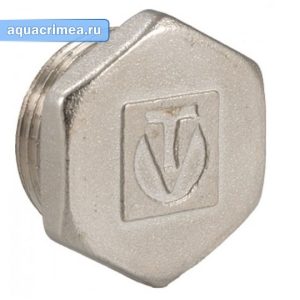 Пробка «Valtec» 1" никель (VTr.583.N.0006) наружная резьба