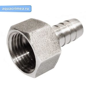 Штуцер хром «AQUALINK» В 3/4"- М25 для подключения к трубопроводу
