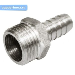 Штуцер хром «AQUALINK» Н 1/2"- М18 для подключения к трубопроводу