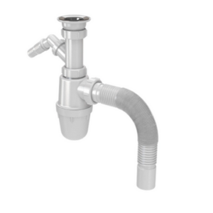 Сифон для кухни 1 1/2"х40 с отводом с/м с г/т 40х40/50 Акватер B1025-АК