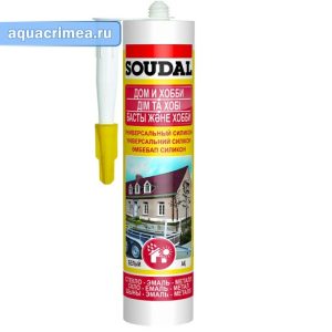Герметик силиконовый «Soudal» 280 мл универсальный прозрачный 105905