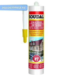 Герметик силиконовый «Soudal» 300 мл универсальный белый (105907)