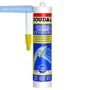 Герметик силиконовый «Soudal» 300мл санитарный белый (105896)