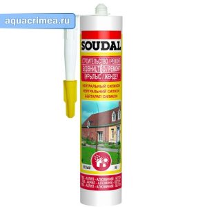 Герметик силиконовый «Soudal» 280 мл нейтральный прозрачный 105883
