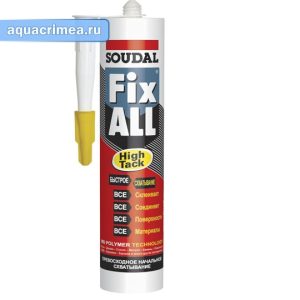 Клей-герметик «Soudal» Fix All Hight Tack (119129) белый