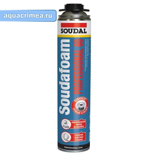 Пена монтажная «Soudal» Soudafoam Professional 60 пистолетная 750 гр. (113985)
