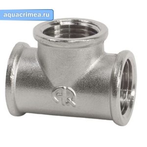 Тройник «AQUALINK» ВВВ 1"х1/2"x1" никель