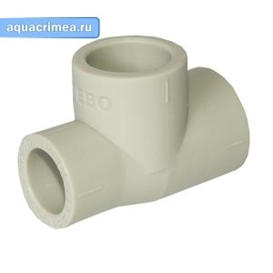 Тройник редукционный  32 x 20 x 20  Wavin Ecoplastic СЕРЫЙ PPR
