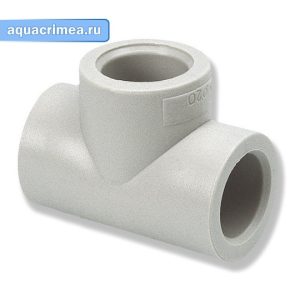 Тройник редукционный  63 x 32 x 63 Wavin Ecoplastic СЕРЫЙ PPR