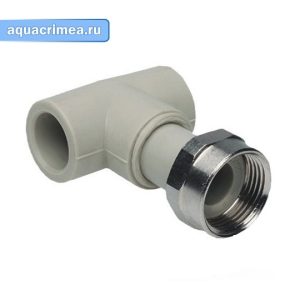 Тройник с НГ 25 х 3/4" Wavin Ecoplastic СЕРЫЙ PPR