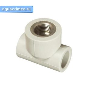 Тройник ВР 32 х 1/2" х 32 Wavin Ecoplastic СЕРЫЙ PPR