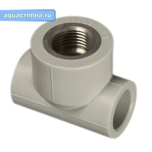 Тройник ВР 25 х 3/4" х 25 FV-Plast СЕРЫЙ PPR