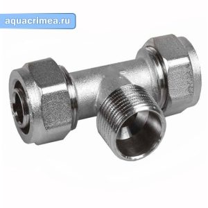 Тройник обжимной «AQUALINK» НР 16х3/4"х16 мм