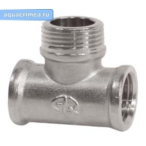 Тройник «AQUALINK» ВНВ 3/4" никель