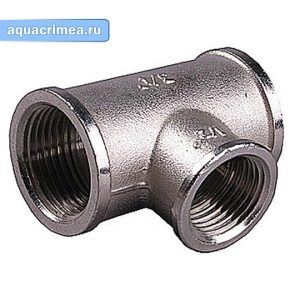 Тройник «AQUALINK» ВВВ 3/4"х1/2"B x3/4" никель