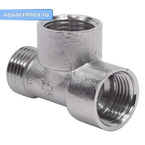 Тройник «AQUALINK» ВВН 1" никель