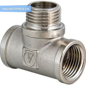 Тройник «VALTEC» ВНВ 3/4"x1/2"x3/4" (VTr.132.RN050405) никель