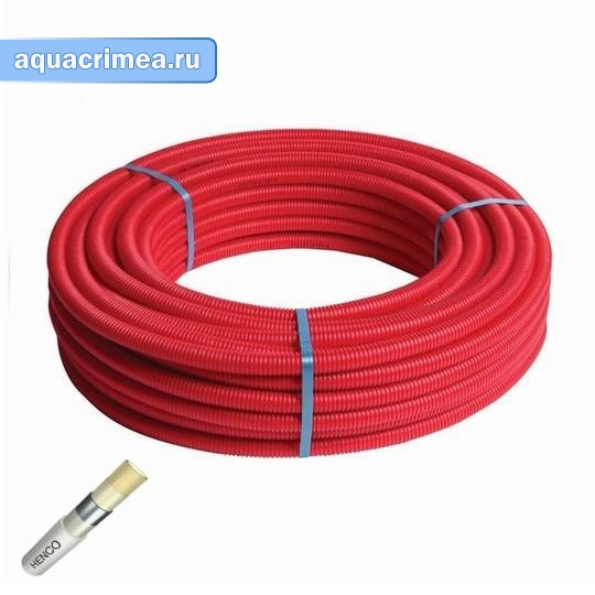 Труба Henco в гофре PE-Xc/Al/PE-Xc RIXc d26*3.0 (red) бухта 100 м