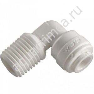 Соединение угловое 1/4"ODх1/4"NPTF с наруж резьбой Organic (WA-ME0404)