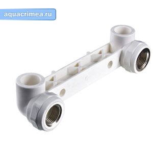 Колено настенное с планкой 20 x 1/2" БЕЛОЕ PPR  (VTp.724.0.02004)