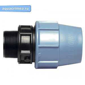 Муфта компрессионная «Unidelta» ПНД 25х1/2" НР зажимная