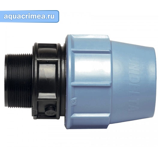 Муфта компрессионная «Unidelta» ПНД 20х1/2" НР зажимная