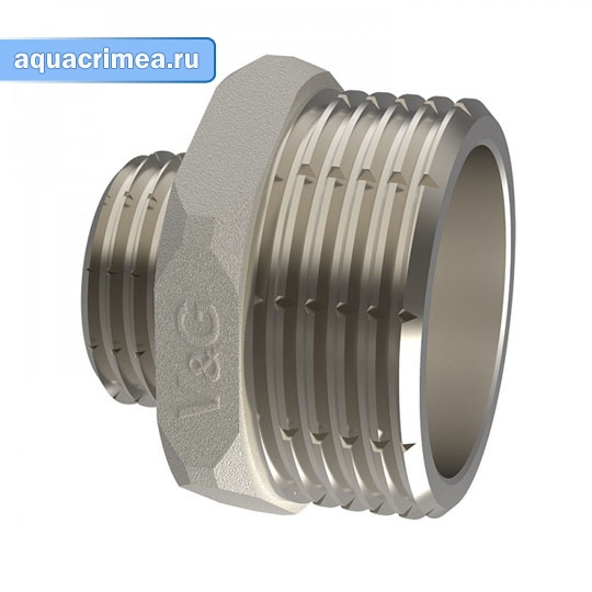 Переходной ниппель «VALOGIN» 1/4х3/8" никель