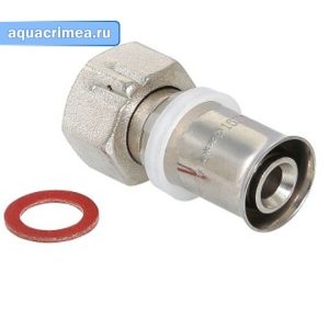 Соединитель пресс «VALTEC» 16х1/2" (VTm.222.N.001604) с накидной гайкой
