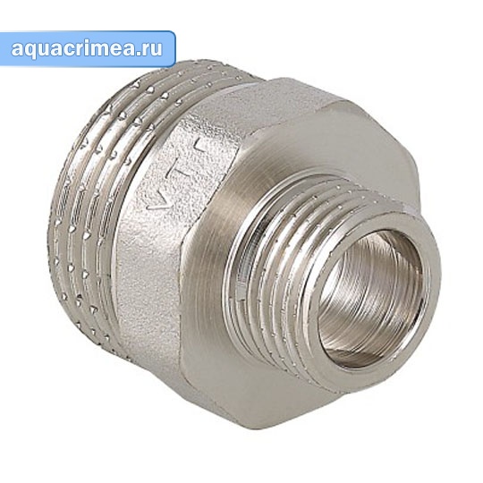 Переходной ниппель «VALTEC» 2х1" (VTr.580.N.0906) никель