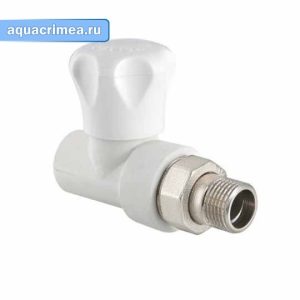 Прямой клапан PPR «Valtec» 25х3/4" БЕЛЫЙ (VTp.717.V.02505) для радиатора