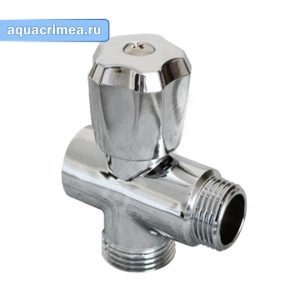Вентиль трехпроходной «AQUALINK» ВНН 1/2х3/4х1/2" для подключения водоснабжения