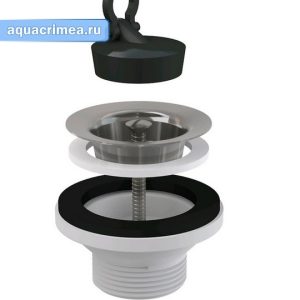 Водослив  сифона AlcaPlast для мойки 5/4" с нержавеющей решеткой d63